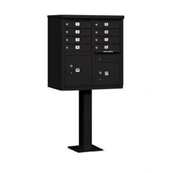 Salsbury Industries Salsbury Industries 3308BLK-P Cluster Box Unit - 8 A Size Doors - Type I - Black - Private Access 3308BLK-P